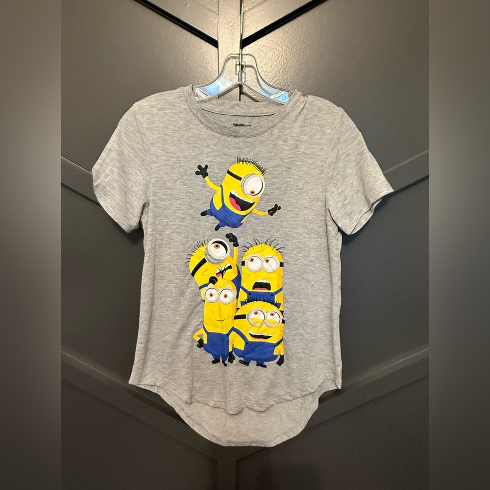 Gray Minions Short Sleeve Tee - Women's